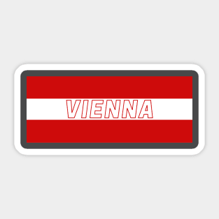 Vienna City Austria Flag Colors Stripes Sticker